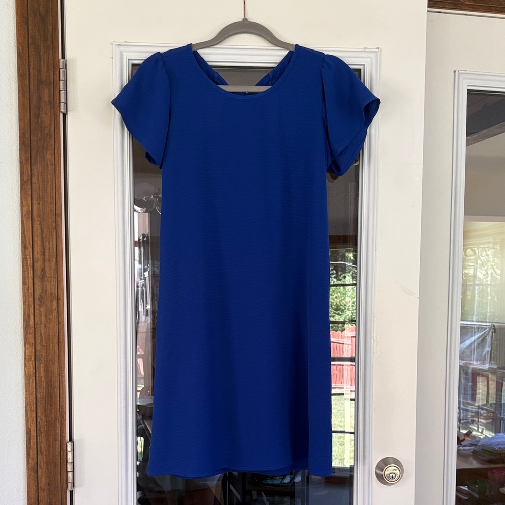 Chic Royal Blue Mini Dress